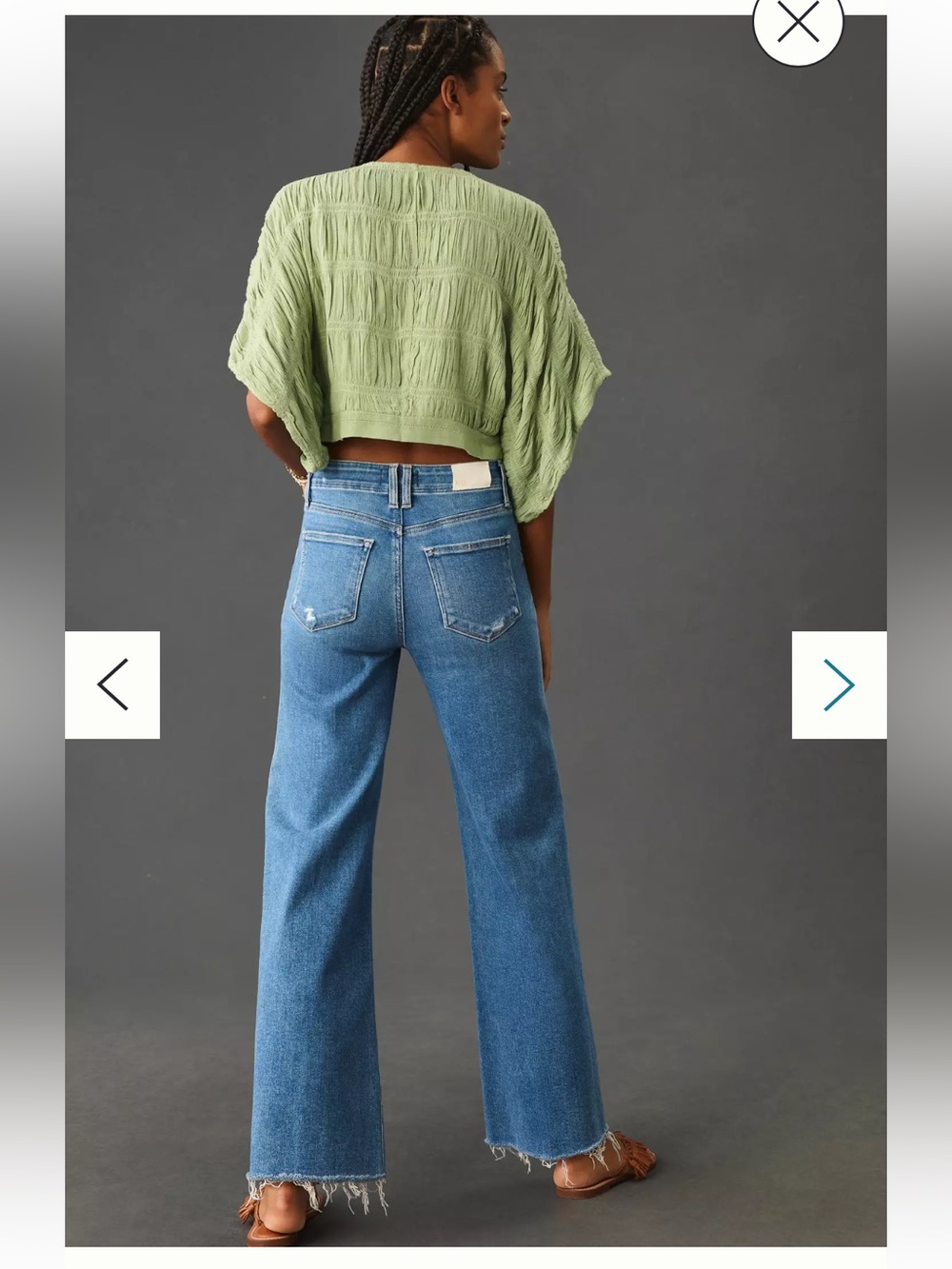 NWOT PAIGE Anessa High-Rise Wide-Leg Crop Jeans - Picture 6 of 13